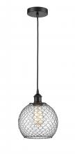 Innovations Lighting 616-1P-BK-G122-8CBK - Farmhouse Chicken Wire 1 Light Mini Pendant