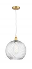 Innovations Lighting 616-1P-SG-G1214-12 - Athens Twisted Swirl Mini Pendant