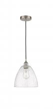  616-1P-SN-GBD-94 - Bristol - 1 Light - 9 inch - Brushed Satin Nickel - Cord hung - Mini Pendant