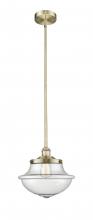  616-1S-AB-G544 - Oxford - 1 Light - 12 inch - Antique Brass - Cord hung - Mini Pendant