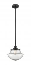  616-1S-BK-G544 - Oxford - 1 Light - 12 inch - Matte Black - Cord hung - Mini Pendant