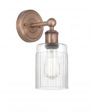  616-1W-AC-G342 - Hadley - 1 Light - 5 inch - Antique Copper - Sconce