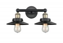 Innovations Lighting 616-2W-BAB-M6-BK - Edison - 2 Light - 17 inch - Black Antique Brass - Bath Vanity Light