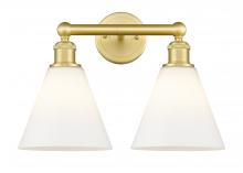 Innovations Lighting 616-2W-SG-GBC-81 - Berkshire - 2 Light - 17 inch - Satin Gold - Bath Vanity Light