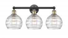  616-3W-BAB-G1213-8 - Athens Deco Swirl - 3 Light - 26 inch - Black Antique Brass - Bath Vanity Light