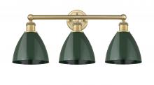  616-3W-BB-MBD-75-GR - Plymouth - 3 Light - 26 inch - Brushed Brass - Bath Vanity Light