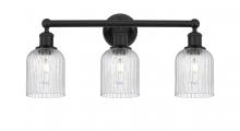  616-3W-BK-G559-5SDY - Bridal Veil - 3 Light - 23 inch - Matte Black - Bath Vanity Light