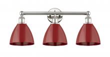 Innovations Lighting 616-3W-PN-MBD-75-RD - Plymouth - 3 Light - 26 inch - Polished Nickel - Bath Vanity Light