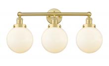 Innovations Lighting 616-3W-SG-G201-8 - Beacon - 3 Light - 26 inch - Satin Gold - Bath Vanity Light