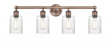 Innovations Lighting 616-4W-AC-G342 - Hadley - 4 Light - 32 inch - Antique Copper - Bath Vanity Light