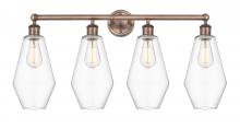 Innovations Lighting 616-4W-AC-G652-7 - Cindyrella - 4 Light - 34 inch - Antique Copper - Bath Vanity Light