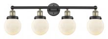 Innovations Lighting 616-4W-BAB-G201-6 - Beacon - 4 Light - 33 inch - Black Antique Brass - Bath Vanity Light