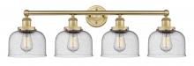  616-4W-BB-G74 - Bell - 4 Light - 35 inch - Brushed Brass - Bath Vanity Light