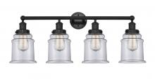  616-4W-BK-G182 - Canton - 4 Light - 33 inch - Matte Black - Bath Vanity Light