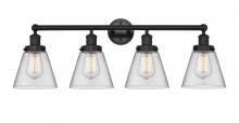 Innovations Lighting 616-4W-BK-G62 - Cone - 4 Light - 33 inch - Matte Black - Bath Vanity Light