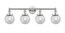 Innovations Lighting 616-4W-PN-G204-6 - Beacon - 4 Light - 33 inch - Polished Nickel - Bath Vanity Light