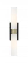 Innovations Lighting 617-2W-BAB-G617-11WH - Ballston Urban Black Antique Brass Bath Vanity Light