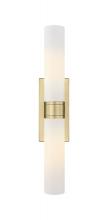 Innovations Lighting 617-2W-BB-G617-11WH - Ballston Urban Brushed Brass Bath Vanity Light