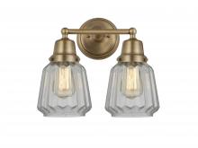 Innovations Lighting 623-2W-BB-G142 - Chatham - 2 Light - 14 inch - Brushed Brass - Bath Vanity Light