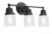 Innovations Lighting 623-3W-BK-G52 - Bell - 3 Light - 21 inch - Matte Black - Bath Vanity Light