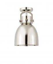 Innovations Lighting 710-1F-PN-M712-8PN - Newton Bell Flush Mount