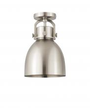 Innovations Lighting 710-1F-SN-M712-8SN - Newton Bell Flush Mount