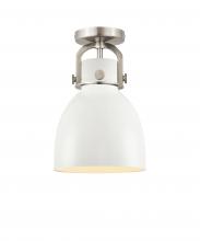 Innovations Lighting 710-1F-SN-M712-8W - Newton Bell Flush Mount