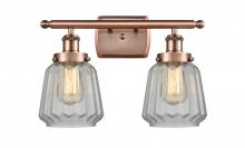 Innovations Lighting 916-2W-AC-G142 - Chatham - 2 Light - 16 inch - Antique Copper - Bath Vanity Light