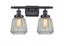 Innovations Lighting 916-2W-BK-G142 - Chatham - 2 Light - 16 inch - Matte Black - Bath Vanity Light