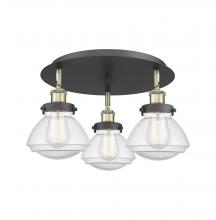 Innovations Lighting 916-3C-BAB-G324 - Olean - 3 Light - 19 inch - Black Antique Brass - Flush Mount