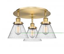 Innovations Lighting 916-3C-BB-G44 - Cone - 3 Light - 20 inch - Brushed Brass - Flush Mount