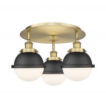 Innovations Lighting 916-3C-BB-HFS-61-BK - Ballston Urban - 3 Light - 19 inch - Brushed Brass - Flush Mount