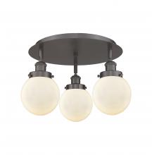  916-3C-OB-G201-6 - Beacon - 3 Light - 18 inch - Oil Rubbed Bronze - Flush Mount