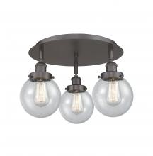  916-3C-OB-G204-6 - Beacon - 3 Light - 18 inch - Oil Rubbed Bronze - Flush Mount