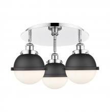 Innovations Lighting 916-3C-PC-HFS-61-BK - Ballston Urban - 3 Light - 19 inch - Polished Chrome - Flush Mount