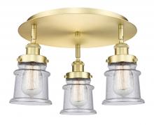 Innovations Lighting 916-3C-SG-G184S - Canton - 3 Light - 17 inch - Satin Gold - Flush Mount