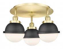 Innovations Lighting 916-3C-SG-HFS-61-BK - Ballston Urban - 3 Light - 19 inch - Satin Gold - Flush Mount