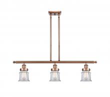 Innovations Lighting 916-3I-AC-G182S - Canton - 3 Light - 36 inch - Antique Copper - Stem Hung - Island Light