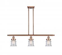 Innovations Lighting 916-3I-AC-G184S - Canton - 3 Light - 36 inch - Antique Copper - Stem Hung - Island Light