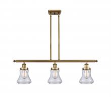  916-3I-BB-G192 - Bellmont - 3 Light - 36 inch - Brushed Brass - Stem Hung - Island Light