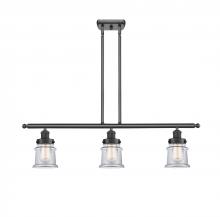  916-3I-BK-G182S - Canton - 3 Light - 36 inch - Matte Black - Stem Hung - Island Light