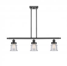  916-3I-BK-G184S - Canton - 3 Light - 36 inch - Matte Black - Stem Hung - Island Light