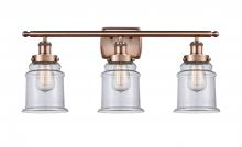 Innovations Lighting 916-3W-AC-G182 - Canton - 3 Light - 26 inch - Antique Copper - Bath Vanity Light