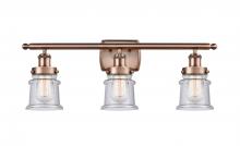 Innovations Lighting 916-3W-AC-G184S - Canton - 3 Light - 26 inch - Antique Copper - Bath Vanity Light