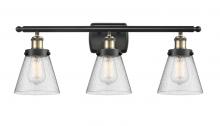 Innovations Lighting 916-3W-BAB-G64 - Small Cone 3 Light Bath Vanity Light