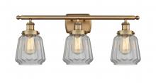 Innovations Lighting 916-3W-BB-G142 - Chatham - 3 Light - 26 inch - Brushed Brass - Bath Vanity Light