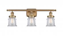  916-3W-BB-G182S - Canton - 3 Light - 26 inch - Brushed Brass - Bath Vanity Light