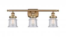 Innovations Lighting 916-3W-BB-G184S - Canton - 3 Light - 26 inch - Brushed Brass - Bath Vanity Light