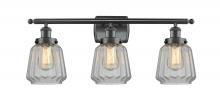 Innovations Lighting 916-3W-BK-G142 - Chatham - 3 Light - 26 inch - Matte Black - Bath Vanity Light