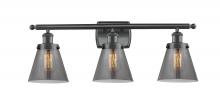 Innovations Lighting 916-3W-BK-G63 - Small Cone 3 Light Bath Vanity Light